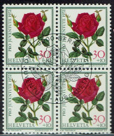 Schweiz 1972, MiNr.: 986, 4erBlock Mit FDC Gestempelt - Used Stamps