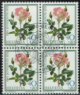 Schweiz 1972, MiNr.: 987, 4erBlock Mit FDC Gestempelt - Used Stamps