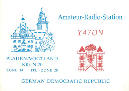 German Democratic Republic Radio Amateur QSL Card Y03CD Y47ON 1984 - Radio Amatoriale