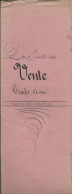 GENEALOGIE: Acte De Vente C. Traclet/ A. Rivier à J.M. Rivier à LETRA (69) 25 Juillet 1864 - Manuscrits