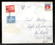 CC45 - SUISSE - LETTRE TAXEE DE SAINT SYLVESTRE FRANCE POUR SCHWITZ DU 11/07/66 - Postage Due