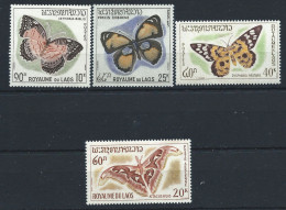 Laos N°106/08 + PA 46** (MNH) 1965 - Insectes "Papillons" - Laos