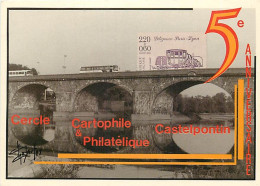 63 - Pont Du Château - Carte Publicitaire Pour Le 5 E Anniversaire Du Cercle Cartophile Et Philatélique Castelpontin - I - Pont Du Chateau