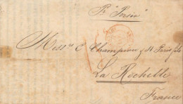 MTM067 - 1859 TRANSATLANTIC LETTER USA TO FRANCE Steamer PERSIA - RARE PRINTED MATTER RATE - Storia Postale