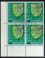 Schweiz 1979, MiNr.: 1165, 4erBlock Mit FDC Gestempelt - Usati