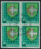 Schweiz 1980, MiNr.: 1187, 4erBlock Mit FDC Gestempelt - Gebraucht