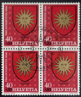 Schweiz 1980, MiNr.: 1188, 4erBlock Mit FDC Gestempelt - Gebraucht