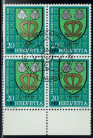 Schweiz 1981, MiNr.: 1210, 4erBlock Mit FDC Gestempelt - Gebraucht