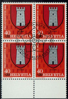 Schweiz 1981, MiNr.: 1211, 4erBlock Mit FDC Gestempelt - Gebraucht