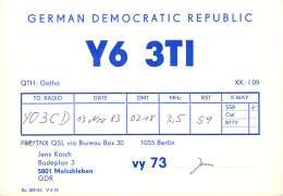 German Democratic Republic Radio Amateur QSL Card Y03CD Y63TI 1983 - Radio Amatoriale