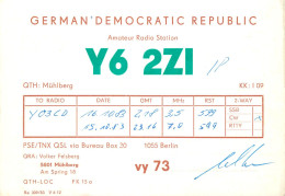 German Democratic Republic Radio Amateur QSL Card Y03CD Y62ZI 1983 - Radio Amatoriale