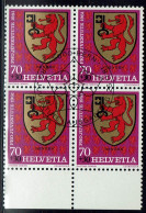 Schweiz 1981, MiNr.: 1212, 4erBlock Mit FDC Gestempelt - Gebraucht