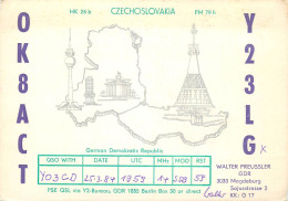 German Democratic Republic Radio Amateur QSL Card Y03CD Y23LG 1984 - Radio Amatoriale