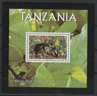Tanzania  2001  Animals,Red Colobus Monkeys Minisheet  MNH - Apen