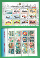 San Marino 1998 Annata Completa 23 Francobolli + 3 Foglietti BF + 1 Libretto Calcio NUOVI ** Stamps Saint Marin - Nuevos