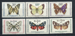 Tchécoslovaquie N°1483/88** (MNH) 1966 - Insectes "Papillons" - Unused Stamps