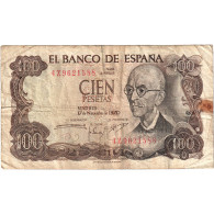 Espagne, 100 Pesetas, 1970, 1970-11-17, KM:152a, B+ - [ 4] 1975-…: Juan Carlos I.