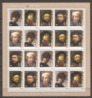 Burundi - MNH Sheet PAINTING REMBRANDT - SELF PORTRAITS (2) - Rembrandt