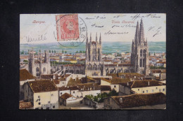 ESPAGNE - Affranchissement ( Variété De Piquage ) Sur Carte Postale De Burgos Pour La France En 1907  - L 150891 - Storia Postale