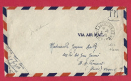 !!! INDOCHINE, LETTRE FM PAR AVION BPM 403 DE HANOÏ POUR LA FRANCE DE 1946 - Airmail