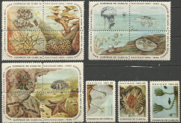 CUBA VIDA MARINA YVERT NUM. 790/804 ** SERIE COMPLETA SIN FIJASELLOS - Unused Stamps