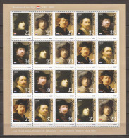 Burundi - MNH Sheet PAINTING REMBRANDT - SELF PORTRAITS (4)(*) - Rembrandt