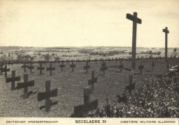 Belgium, BESELARE BECELAERE, German WWI Military Cemetery (1930s) Postcard - Zonnebeke