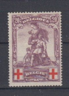 BELGIË - OBP - 1914 - Nr 128 (Vals) - MH* - 1914-1915 Rotes Kreuz