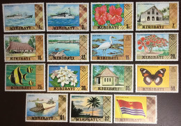 Kiribati 1979 Definitives Set Flowers Birds Butterflies Trees Fish MNH - Kiribati (1979-...)
