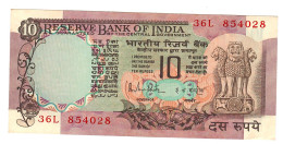 INDIA P81f1 10 RUPEES  ND 1975  LETTER B Signature 15 ( MALHOTRA )    UNC. 2 P.h. - India