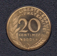 20 CENTIMES REPUBLIQUE 2001 ISSUE DU COFFRET BE - 20 Centimes
