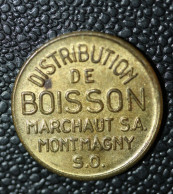 Jeton De Nécessité "Distribution De Boisson Marchaut S.A. à Montmagny (Seine-&-Oise) Val D'Oise" - Monetary / Of Necessity