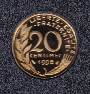 20 CENTIMES REPUBLIQUE 1998 ISSUE DU COFFRET BE - 20 Centimes