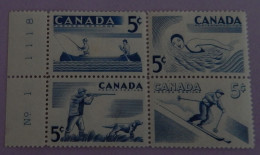 CANADA YT 292/295 NEUFS**MNH AVEC BDF "SPORTS EN PLEIN AIR"  ANNÉE 1957 - Neufs