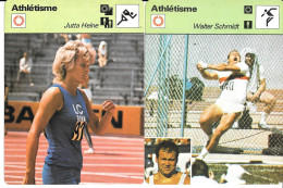 GF1899 - FICHES SPORTCASTER - WALTER SCHMIDT - MARTIN LAUER - JUTTA HEINE - LIESEL WESTERMANN - Athlétisme