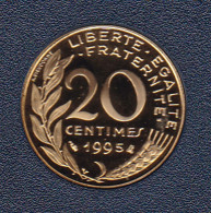 20 CENTIMES REPUBLIQUE 1995 ISSUE DU COFFRET BE - 20 Centimes