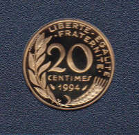 20 CENTIMES REPUBLIQUE 1994 ISSUE DU COFFRET BE - 20 Centimes