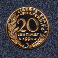 20 CENTIMES REPUBLIQUE 1993 ISSUE DU COFFRET BE - 20 Centimes