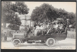 PARIS - Excursions En Automobile. T. COOK & Fils, Place De L'Opéra - Beau Plan Animé - Transport Urbain En Surface