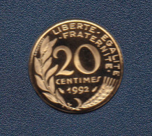 20 CENTIMES REPUBLIQUE 1992 ISSUE DU COFFRET BE - 20 Centimes