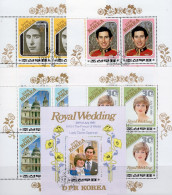 Porträt Lady Diana/Prinz Charles Korea 2161/4 4x KB+Block 103 O 24€ Foto Braut-Paar Sheets S/s Honeymoon Sheetlets Corea - Día De La Madre