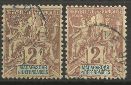 MADAGASCAR N° 29 X 2 Nuances OBL / Used - Oblitérés