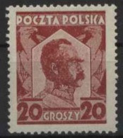 Poland 1927, Mi 245, 20 Gr, Eagle. Marshal Pilsudski. 60th Birthday, MNH** - Unused Stamps
