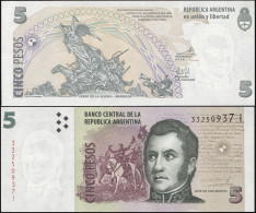 Argentina 5 Pesos. ND (2012) Paper Unc. Banknote Cat# P.353b [Serie I] - Argentine