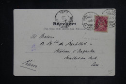 NORVÈGE - Oblitération Du Bureau De Reexpédition De Kristiania Sur Carte Postale Pour La France En 1902  - L 150923 - Lettres & Documents