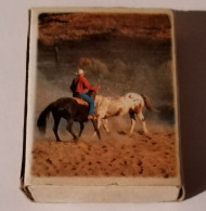 COWBOY,HORSES-MUSTANG-/CACTUS,Romania,matchbox - Cajas De Cerillas (fósforos)