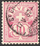 Schweiz Suisse HELVETIA 1882: Weisses Papier Blanc Zu 55 Mi 47 Yv 60 (10c Rosa) Mit ⊙ ST.GALLEN 17.V.82 (Zu CHF 75.00) - Gebraucht