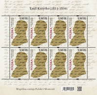 Poland 2023 / Emil Kortyko, Polish Ethnographer, Insurgent, Independence Activis, Full Sheet - Unused Stamps