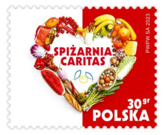 Poland 2023 / Caritas Pantry, Food, Heart, Social Programme / Stamp MNH** New!!! - Neufs
