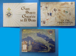 Vaticano 3 Custodie Folder 1997 Scoperte Geografiche 1998 50° Anniversario Fiera Riccione 1999 La Via Francigena - Enteros Postales